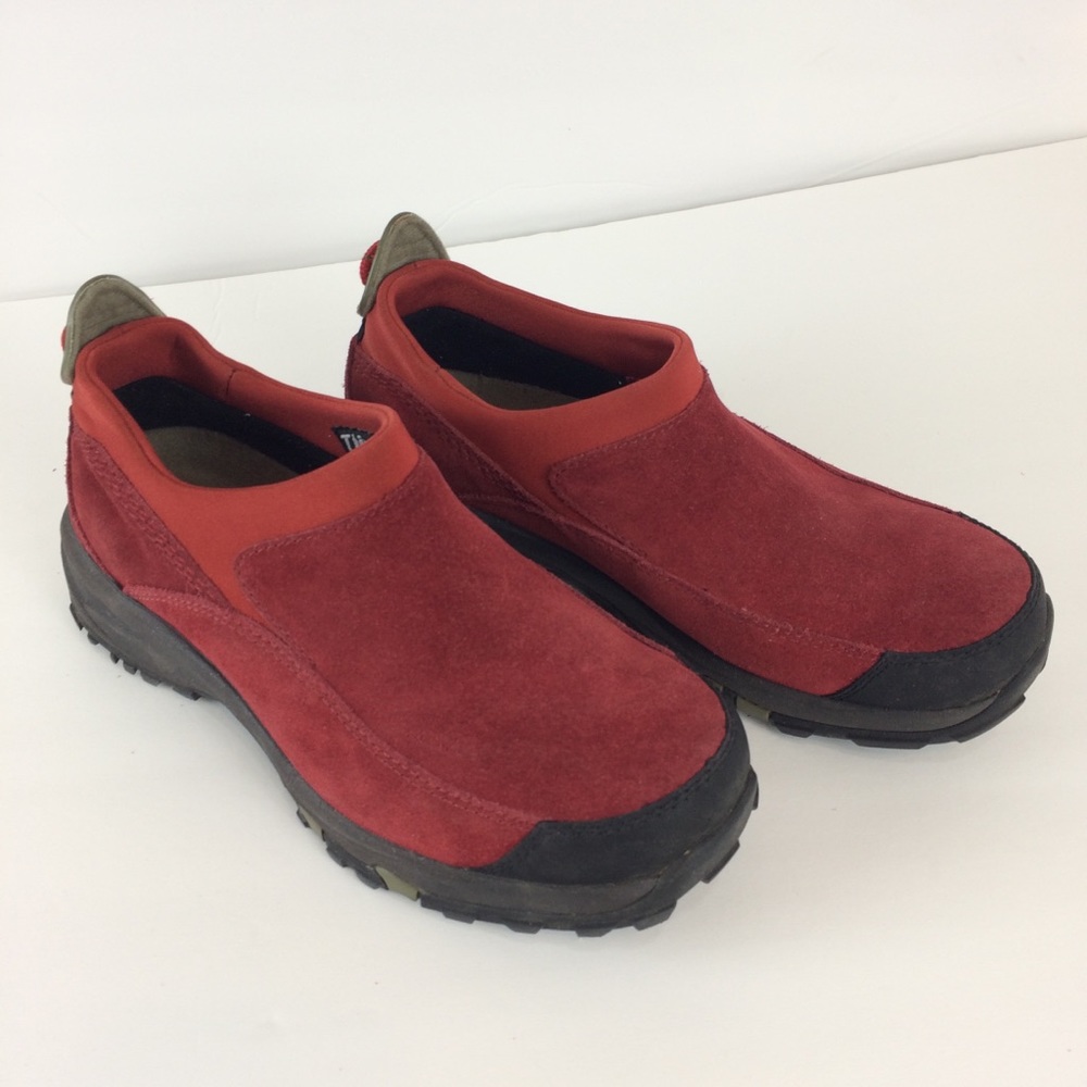 L.L.Bean Women's Red Suede Slip-on Hiking Shoes
